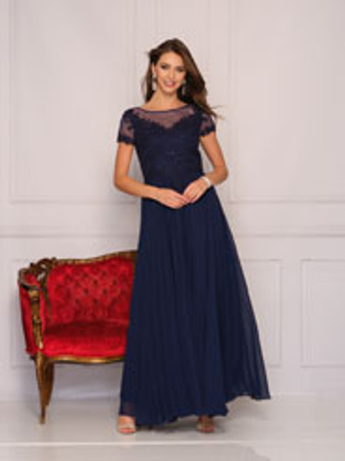 Dave and Johnny 10595 Navy Prom Dress