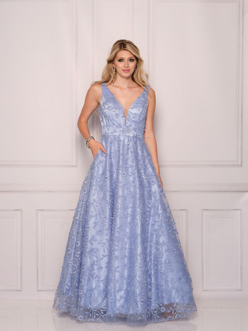 Dave and Johnny 10610 Blue Prom Dress