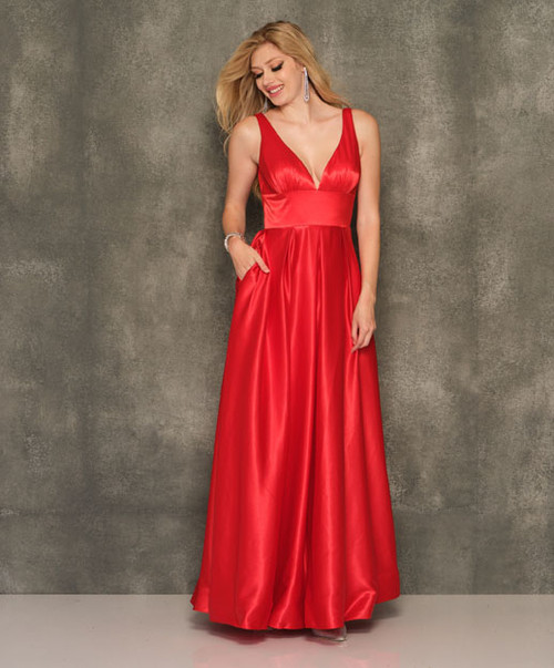 Dave and Johnny 10687 Red Prom Dress