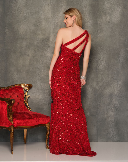 Dave and Johnny 10836 Red Prom Dress