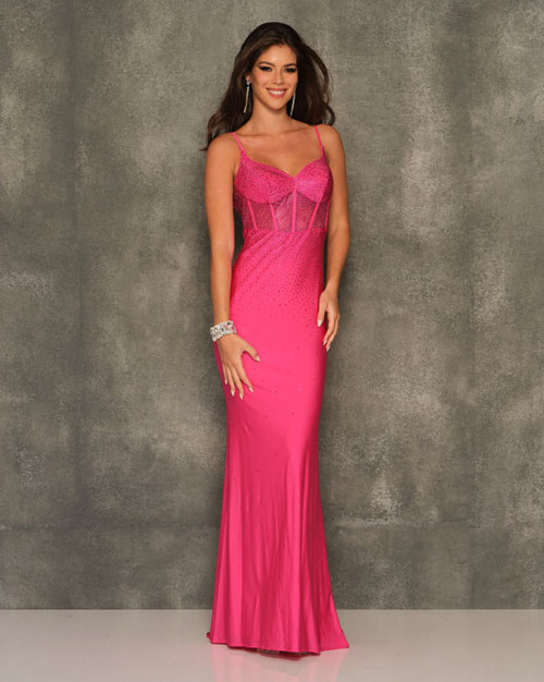 Dave and Johnny 10984 Fuchsia Prom Dress