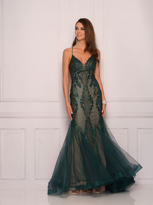 Dave and Johnny 11092 Emerald Prom Dress