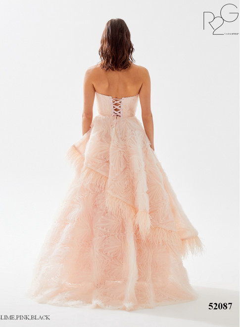 Tarik Ediz 52087 Embroidery Fluffy Prom Dress