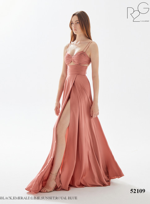 Tarik Ediz 52109 Satin Milky Prom Dress
