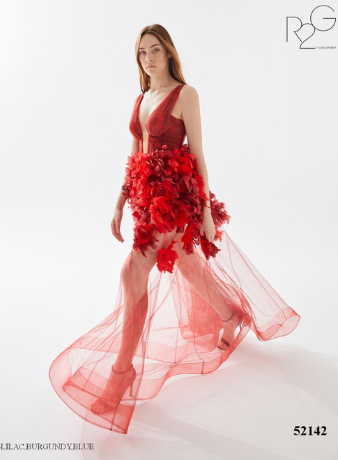 Tarik Ediz 52142 Embroidered Fabric Lilita Elbise Prom Dress