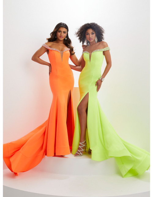 House of Wu 14129 Off-shoulder Heavy Jersey Panoply Gown