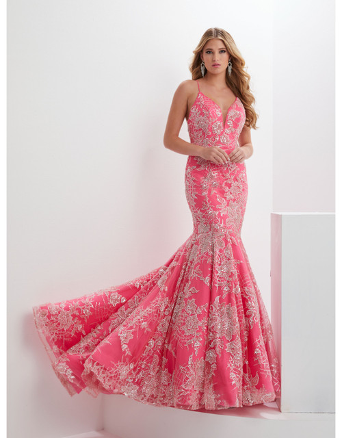 House of Wu 14138 Sequin Floral Lace Mermaid Panoply Gown