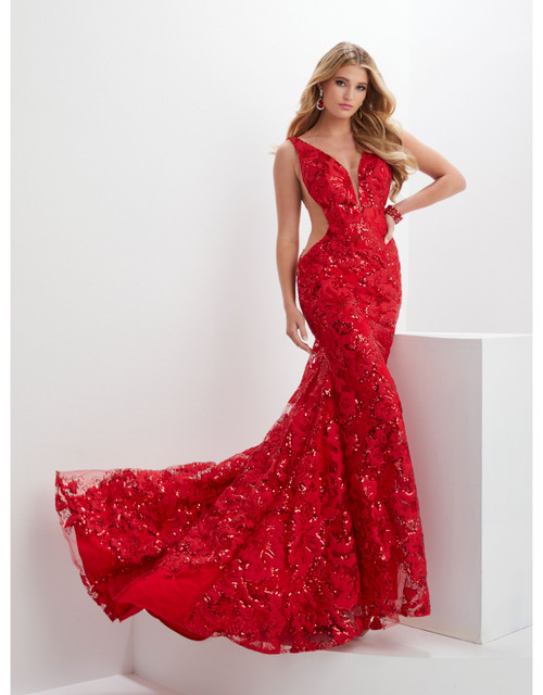 House of Wu 14139 Sleeveless V-neck Sequins Panoply Gown