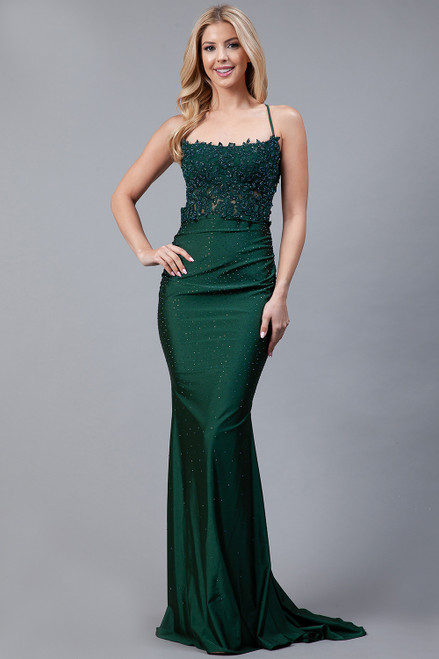 Amelia Couture TM1001 Jersey Embellishments Long Dress