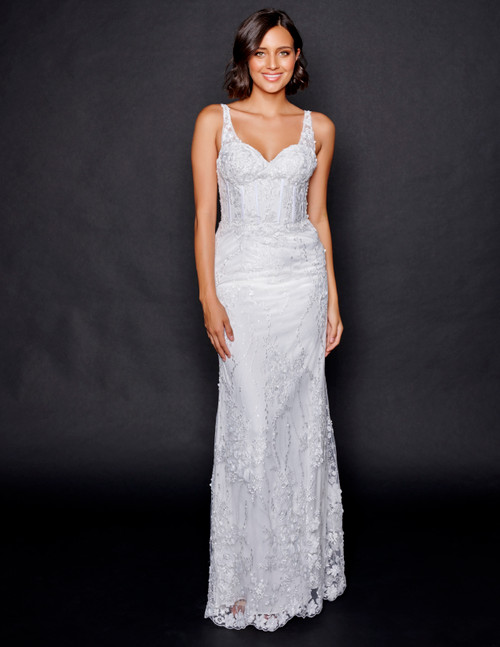 Nina Canacci 2345 Sweetheart Neck Fitted Long Wedding Dress