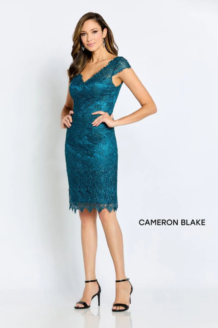 Cameron Blake by Mon Cheri CB108 Venise Lace V-Neck Dress