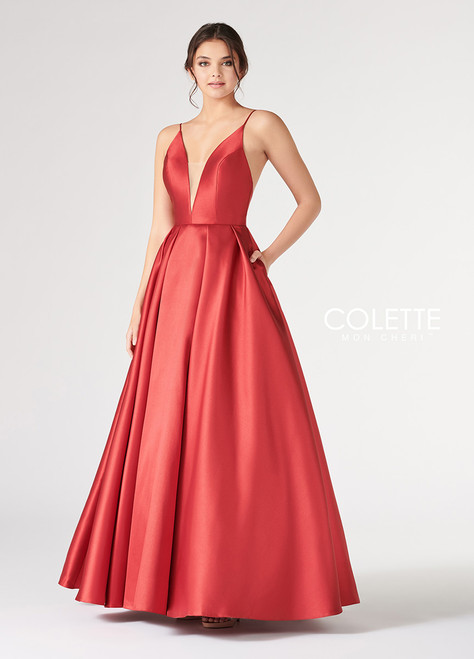 Colette by Daphne CL19827 Sleeveless Mikado Long Dress