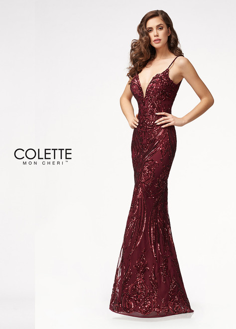 Colette by Daphne CL21722 Sleeveless Sequin Long Dress
