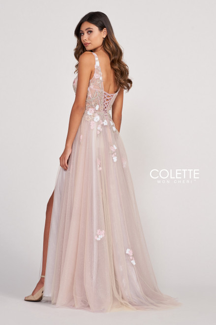 Colette by Daphne CL2003 Tulle Sequin Appliques Dress