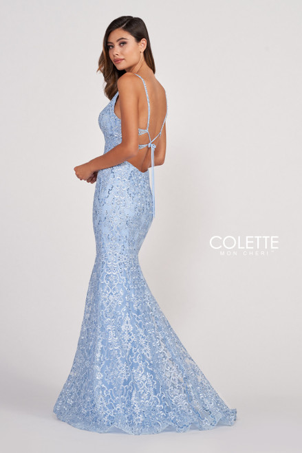 Colette by Daphne CL2010 Novelty Stretch Lace Prom Dress