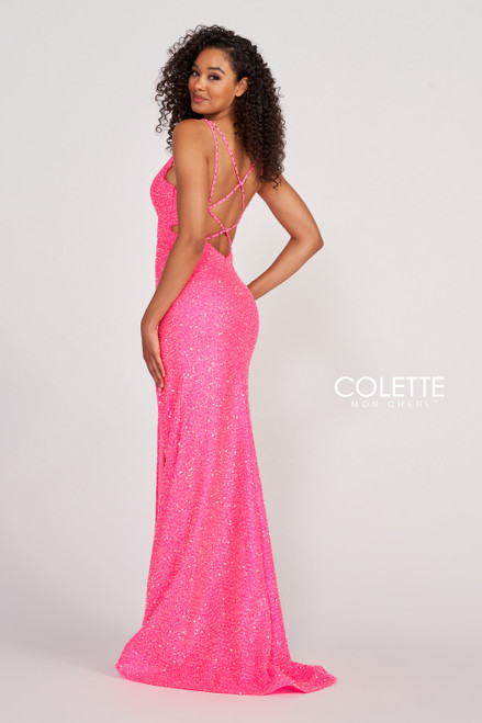 Colette by Daphne CL2012 Novelty Stretch Sequin Dress