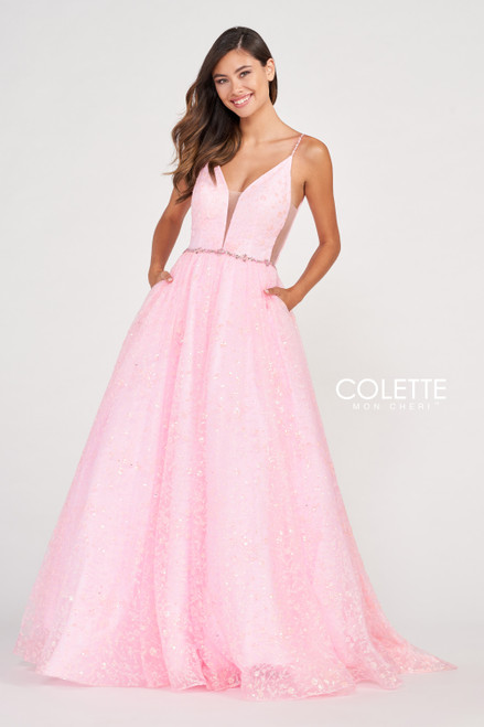 Colette by Daphne CL2016 Novelty Glitter Tulle Dress