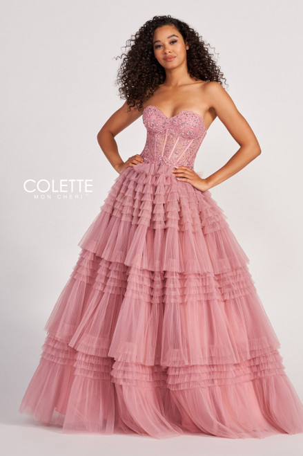 Colette by Daphne CL2017 Novelty Tulle Beaded Lace Dress