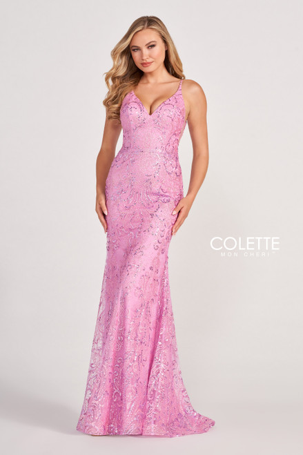 Colette by Daphne CL2019 Novelty Glitter Tulle Dress