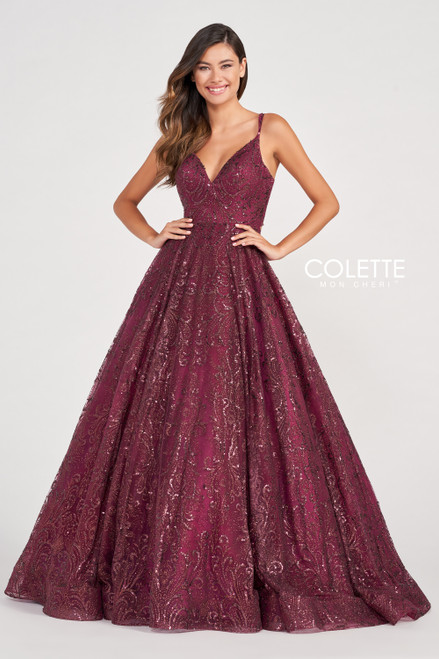 Colette by Mon Cheri CL2030 Novelty Glitter Long Prom Dress