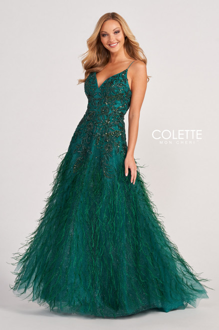 Colette by Daphne CL2044 Glitter Tulle Beading Dress