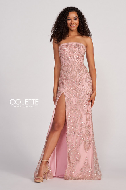 Colette by Daphne CL2046 Tulle Beaded Embroidery Dress