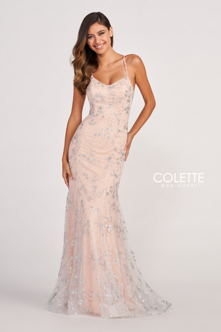 Colette by Daphne CL2047 Tulle Beaded Embroidery Dress