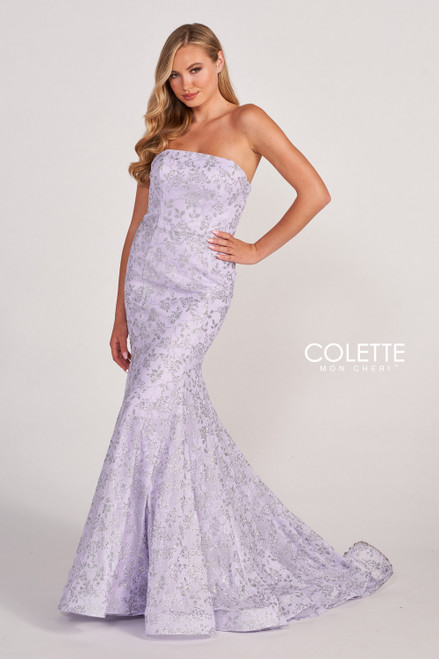 Colette by Daphne CL2048 Novelty Lace Long Prom Dress