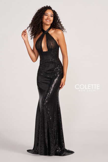 Colette by Mon Cheri CL2066 Stretch Sequin Tulle Prom Dress