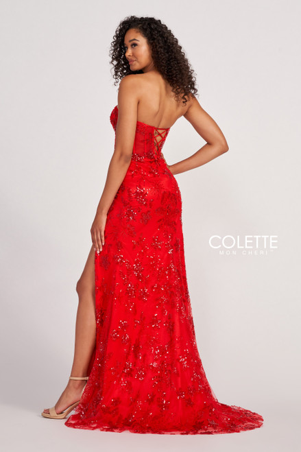 Colette by Mon Cheri CL2068 Tulle Beading Long Prom Dress