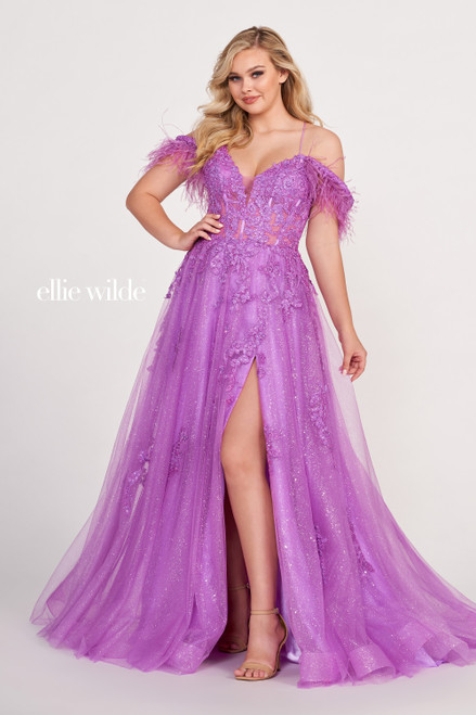 Ellie Wilde by Mon Cheri EW34066 Embroidered Lace Long Dress