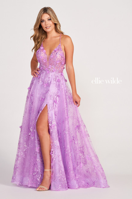 Ellie Wilde by Mon Cheri EW34102 Cracked Ice Long Prom Dress