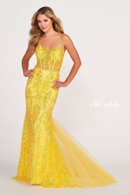Ellie Wilde by Mon Cheri EW34023 Glitter Tulle Jersey Dress