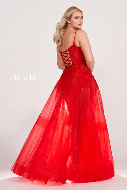 Ellie Wilde by Mon Cheri EW34032 Embroidered Lace Long Dress
