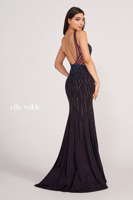 Ellie Wilde by Mon Cheri EW34076 Glitter Jersey Long Dress
