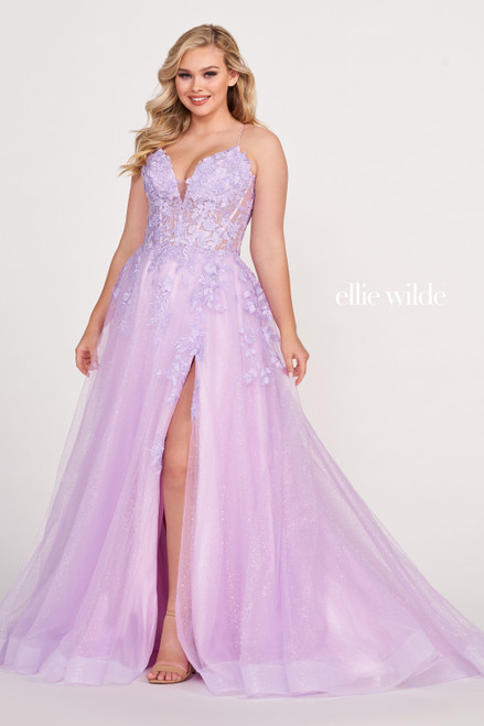 Ellie Wilde by Mon Cheri EW34042 Embroidered Lace Long Dress