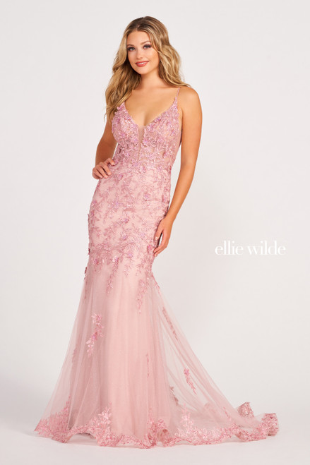 Ellie Wilde by Mon Cheri EW34067 Glitter Tulle Jersey Dress