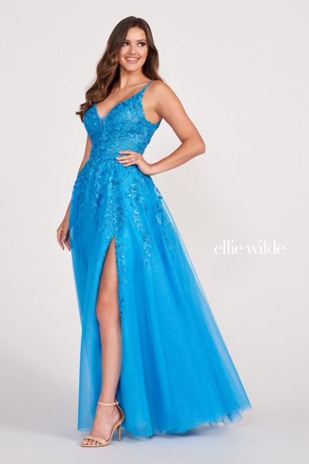 Ellie Wilde by Mon Cheri EW34089 Embroidered Lace Long Dress