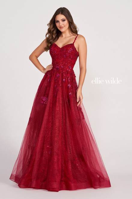 Ellie Wilde by Mon Cheri EW34117 Embroidered Lace Long Dress