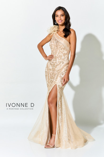 Ivonne D by Mon Cheri ID922 Allover Lace Beads Sequins Dress