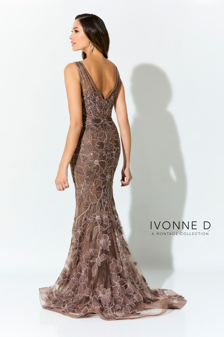 Ivonne D by Mon Cheri ID916 Tulle Net Embroidery Long Dress