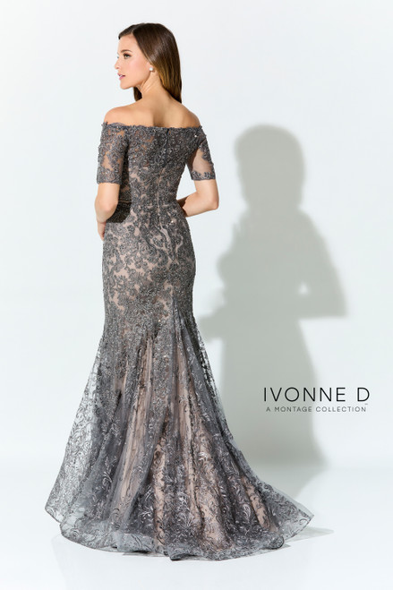 Ivonne D by Mon Cheri ID925 Tulle Net Embroidery Long Dress