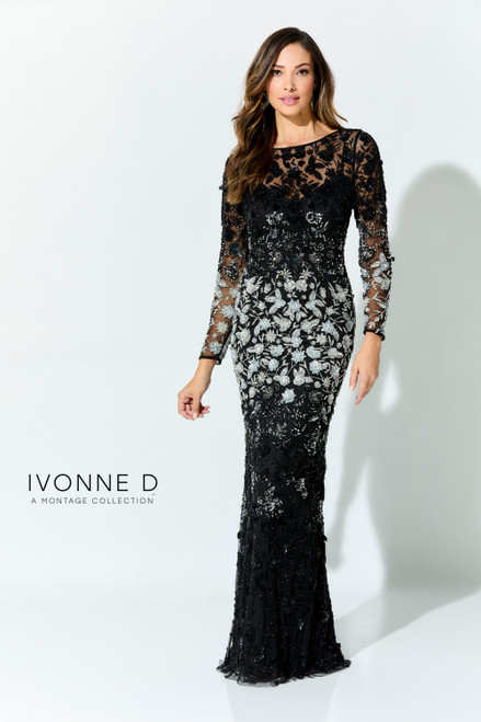 Ivonne D by Mon Cheri ID928 Stretch Mesh Beads Sequin Dress