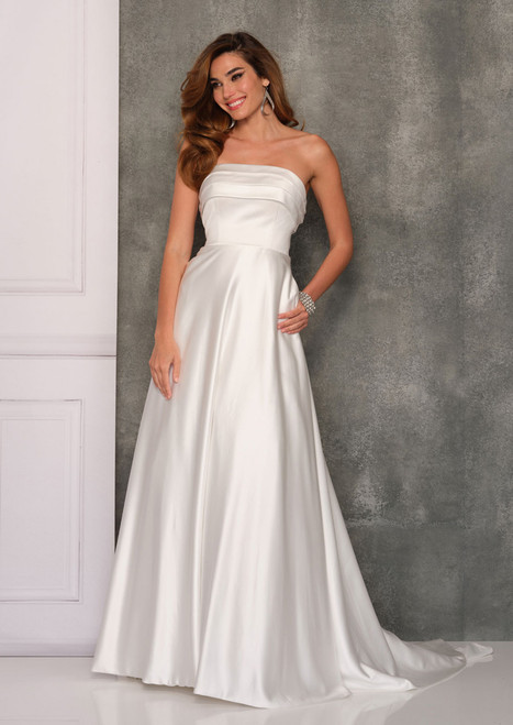 Dave and Johnny 10652 Sweetheart Neck Strapless Bridal Gown