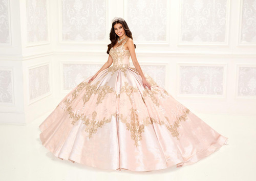 Princesa by Ariana Vara PR30085 Metallic Jacquard Ball Gown