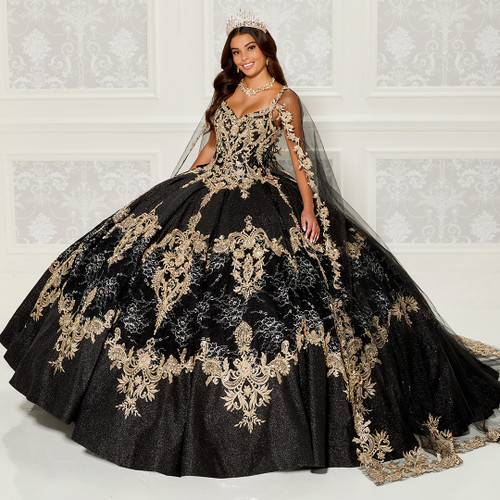 Princesa by Ariana Vara PR30085 Metallic Jacquard Ball Gown