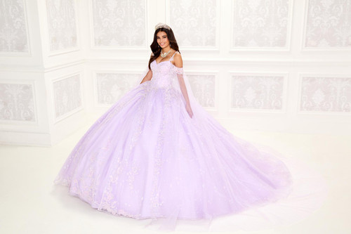 Princesa by Ariana Vara PR30087 Cracked Ice Glitter Gown