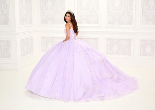 Princesa by Ariana Vara PR30087 Cracked Ice Glitter Gown