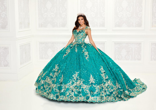 Princesa by Ariana Vara PR30088 Cracked Ice Glitter Gown