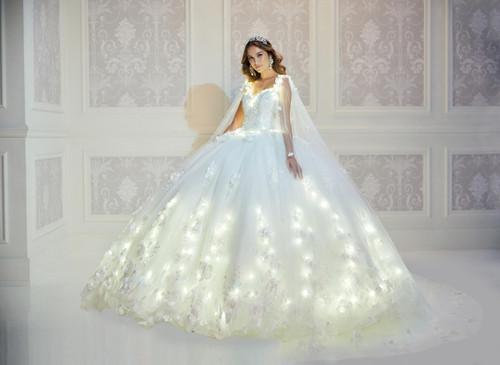 Princesa by Ariana Vara PR22021 Glitter Tulle Beading Gown